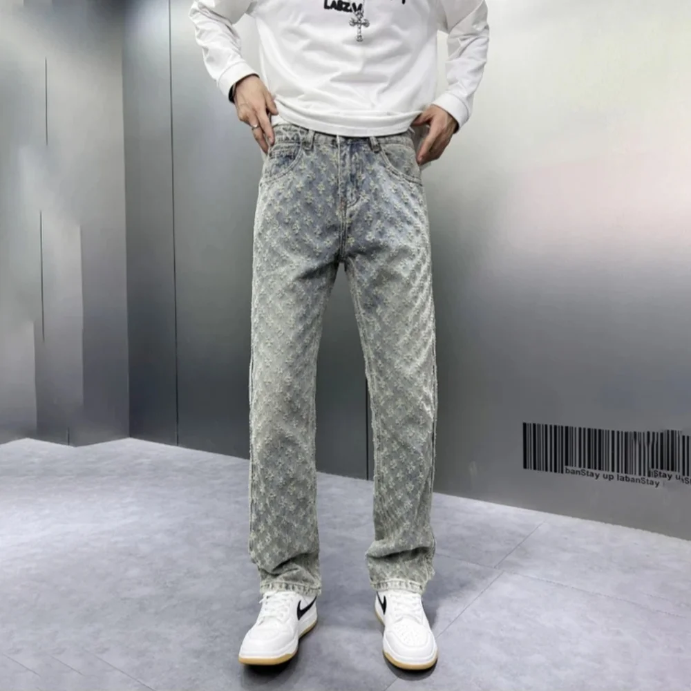 Textured Jacquard Jeans